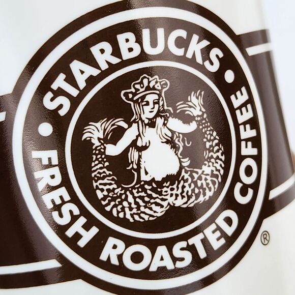 ☕️Starbucks 2008 Ivory & Brown Original Siren Logo 16oz Tall Mug - Picture 8 of 12